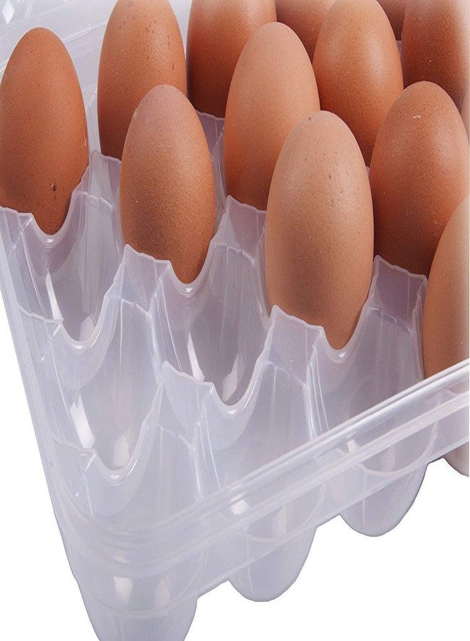 FosCadit 24 Grids Clear Plastic Egg Container Storage Box Kitchen Holder Egg Basket Tray Useful for Home, Kitchen & Poultry (Multicolor) - Image 3